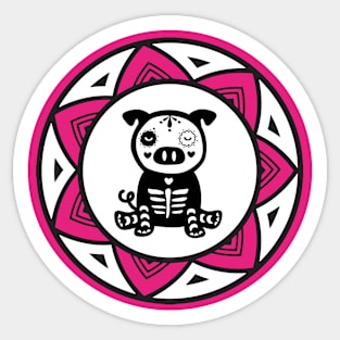 Zen pig Sticker